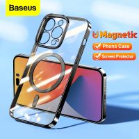 （ร้อน） Baseus เคสโทรศัพท์แม่เหล็กสำหรับ iPhone 14 Pro Max กันกระแทกเคสชุบใสสำหรับ iPhone 14 Plus 2022 Coque Shell