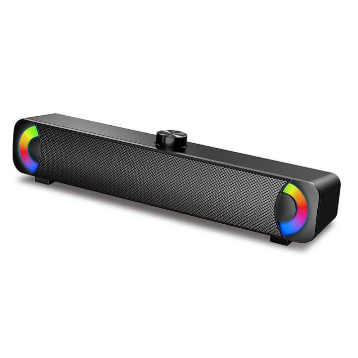 Desktop Computer Speakers, Computer Gaming Soundbar with RGB Light