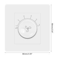 ตัวปรับความเร็วรอบผนังปรับความเร็วได้สำหรับพัดลมติดเพดานขนาดใหญ่การควบคุมปุ่มหมุนติดตั้งง่ายโดยไม่ต้องเชื่อม