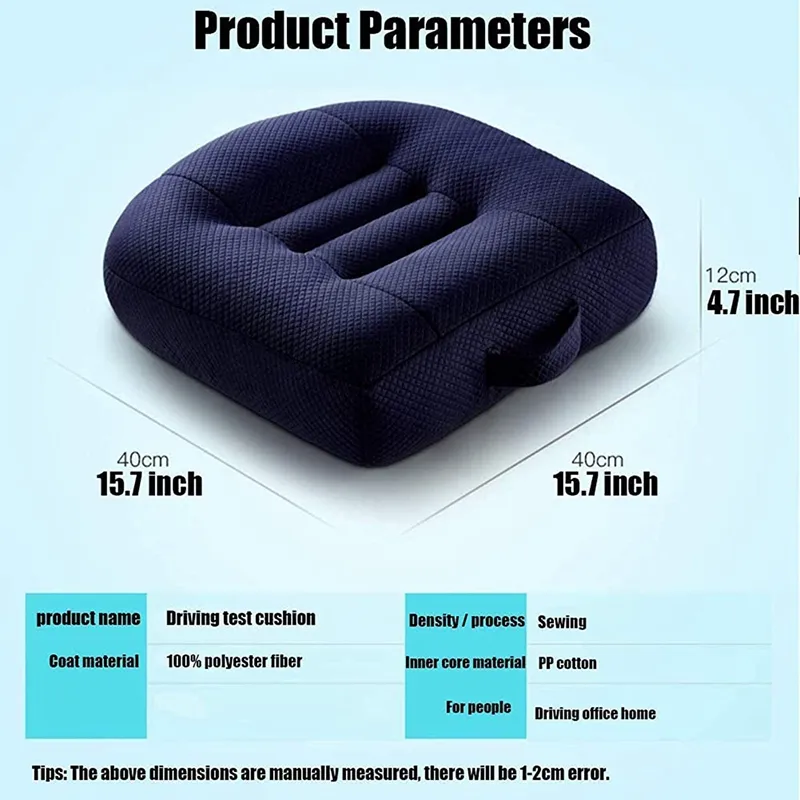 Car Driving seat Cushion, Dwarf Adult Booster seat Cushion, Adult seat  Cushion, Truck Driver Thickening Booster Cushion, heightened Office Chair