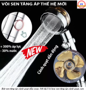 Vòi tắm hoa sen tăng áp cao cấp, đầu vòi hoa sen có cánh quạt xoay 360 độ