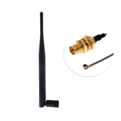 BGEKTOTH RP-SMA Male 868 MHz 5dBi Wireless Antenna Router Antenna 15cm RP SMA Female to IPX 1.13 Cable Female Folding Antenna