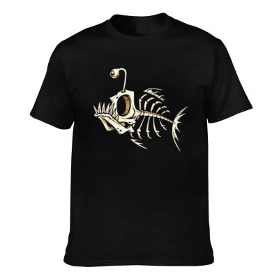 Fish Bones Fishing Graphic Mens Short Sleeve T-Shirt
