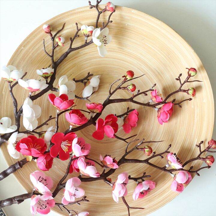 YF】☄ New Plum Blossoms Artificial Flowers Flores Tree Branches ...