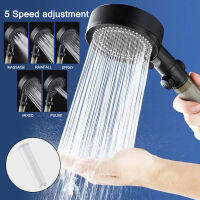 หัวฝักบัวกรองแรงดันสูง5-Speed One-Key Stop Water Ajustable Hand-Held Water-Saving Shower Head อุปกรณ์ห้องน้ำ