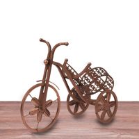 D7WA Vintage Metal Material Tricycle Shape Red Wine Holder Art Rack Display Storage Organizer for Kitchen Bar Home Decoration