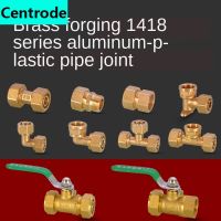 ❡ↂ 1418 aluminum-plastic pipe joints copper floor heating pipe geothermal pipe inner and outer wire elbow tee fittings