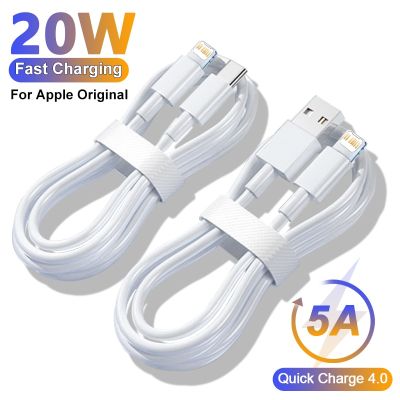 PD 20W For Apple Original USB Cable For iPhone 13 12 11 14 Pro Max X XS 7 8 Plus Fast Charging For iPad Charger USB Type c Cable