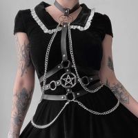 【YF】 UYEE Waist Chain Leather Chest Harness Bondage Suspender Gothic Accessories