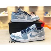 2023 6 Original J 1 LOW SE WASHED DENIM Washed Basketball Shoes A J 1 Sports Childrens Shoes Denim Leisure