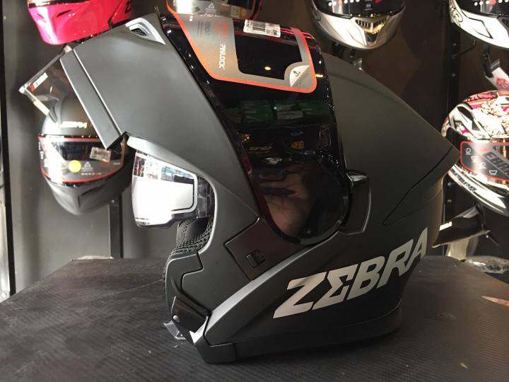 ZEBRA HELMET 978 PLAIN MATTBLACK MODULAR DUAL VISOR Lazada PH