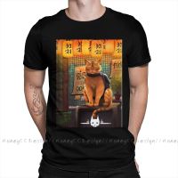 Fashion Men Clothing Stray Game Cat Art T-Shirt Summer O Neck Shirt Short Sleeve Plus Size