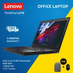 Lenovo i5 Student Laptop ThinkPad X270 - Core i5-6th Gen, 8GB RAM