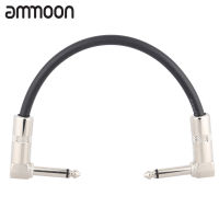 [ammoon]AC-10 15 เซนติเมตร/0.5 ฟุตกีตาร์แพทช์ผลเหยียบตราสารสายเคเบิ้ล 1/4 นิ้ว 6.35 มิลลิเมตรเงินเสียบมุมขวาพีวีซี