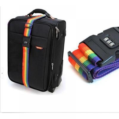Luggage Strap Cross Belt Packing Adjustable Travel Suitcase Nylon 3 Digits Password Lock Buckle Strap Baggage Belts Strap Lock