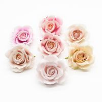 10 Pieces Artificial Flowers Silk Roses Home Decoration Accessories Wedding Scrapbook Candy Box Arrangement Diy Brooch Christmas