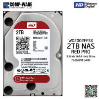 WD Red PRO 2TB NAS Hard Disk Drive - 7200RPM SATA 6Gb/s 64MB Cache 3.5Inch - WD2002FFSX - 5Y Warranty