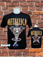 เสื้อวง METALLICA วงร็อค ไม่มีตะเข็บข้าง คอฟิต ป้ายUS เสื้อวินเทด เสื้อผู้ชาย เสื้อทัวร์ วงร็อคต่างประเทศ