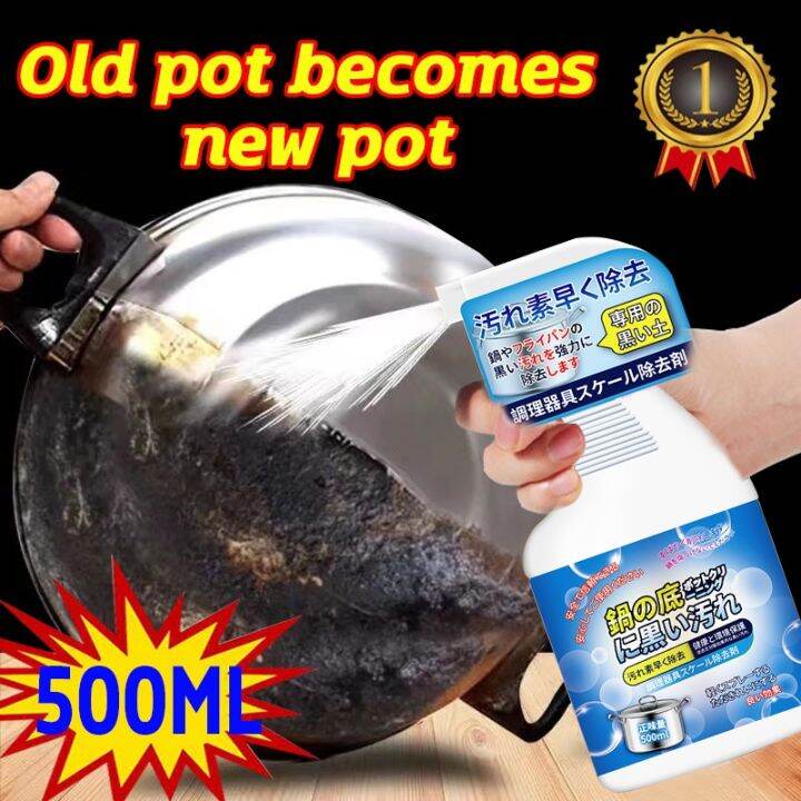 Stainless Steel Cookware Kitchen Cleaner Dirt Rust Removal Heavy Black