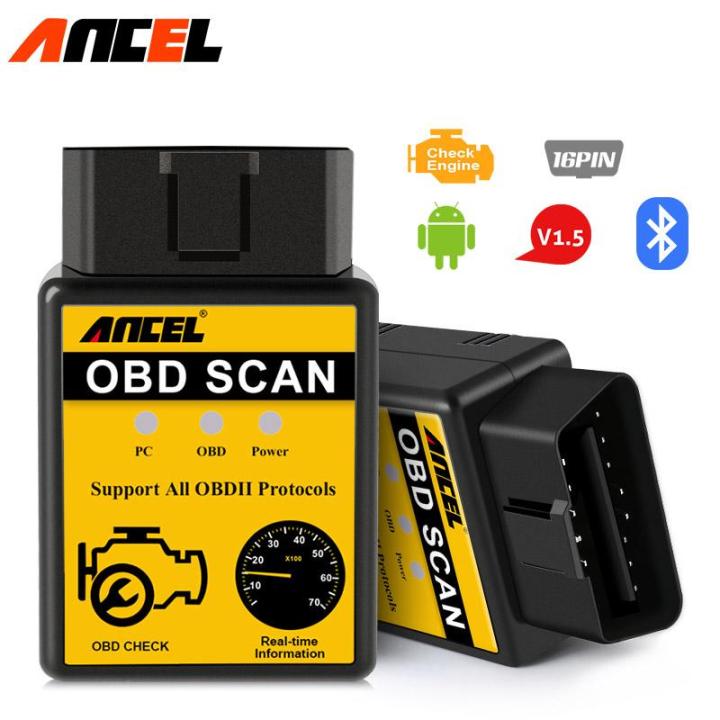 Ancel Elm327 V 1.5 Bluetooth OBD2 Scanner Vehicle Car Code Reader  Diagnostic Tool Auto Automotive ODB Scanner Check Engine Batter Than V 2.1  OBD Ii Scan Analyzer Lazada PH