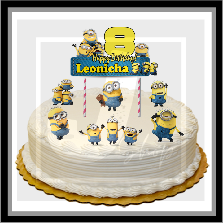 Custom Topper Minion Hiasan Kue Ulang Tahun | Lazada Indonesia