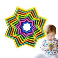 Star Stacking Toys 3D Building Blocks Colorful Nesting Stacking Holiday Gift Educational Toy Kids Products to Relax Mind Improve Concentration method