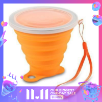 ?【Lowest price】LANG ถ้วยพับ270ml BPA Free Food Grade Water CUP Travel silicone Retractable