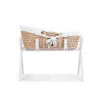 CHILDHOME ตะกร้านอนเด็กพร้อมขาตั้ง Moses Basket with stand - Jersey Offwhite