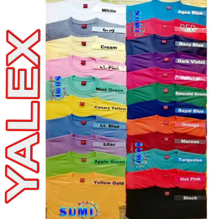 Yalex RoundNeck Plain Shirts Light Colors For Adult (Red Label) Makapal ...