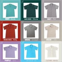 DSL001 เสื้อเชิ้ตผู้ชาย 22 สี เสื้อเชิ้ตเกาหลี แขนสั้น สีพื้น มีไซซ์ M L XL XXL ชาย/หญิงใส่ได้ เสื้อเชิ้ตผู้ชาย ราคาถูก