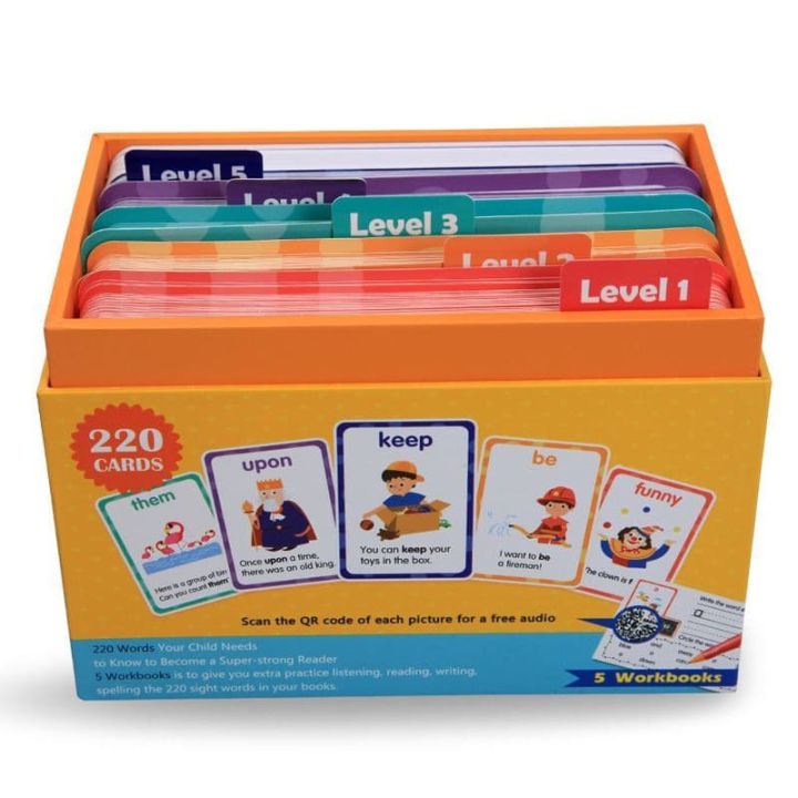 Jean & Jhons Saalin 220 Sight Words Flash Cards Nursery Preschool Cards ...