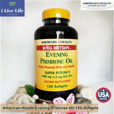 น้ำมันอีฟนิ่งพริมโรส Evening Primrose Oil 1300 mg 120 Softgels - American Health