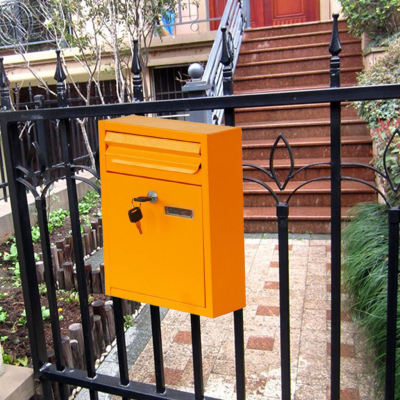 Tin Metal Post Mailbox Message Suggestion Box Wall Mounted Mail Box Security Mailboxes Lockable Rural Security Mails Locking