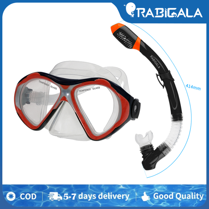 Snorkeling set Scuba Diving mask Anti-fog 180°view angle Suitable ...