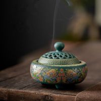 Ceramics Incense Burner Stick Holder Buddhism Line Incense Plate Sandalwood Coil Base Temples Yoga Studios Home Decoration