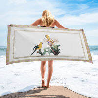 Bird Flower Yellow nch Watercolor Bath Towel For s Home Essentials Summer Swimming Beach Towel Quickly Dry Face Towel