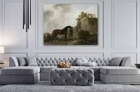 The Marquess Ian Stallion By Stubbs Canvas Wall Design | ผ้าม่านพิมพ์ลายลูกเป็ดโปสเตอร์สำหรับตกแต่งบ้านและสำนักงาน | โปสเตอร์หรือผ้าใบพร้อมที่จะแขวน1ชิ้นมีกรอบด้านในหรือไร้กรอบ