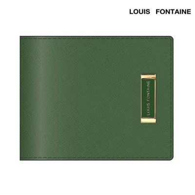 Louis Fontaine กระเป๋าสตางค์พับสั้น มีช่องใส่เหรียญ รุ่น CARINE II - สีเขียว ( LFW0063 )