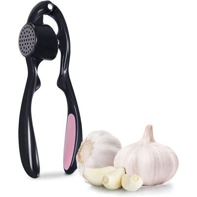 Garlic Press Stainless Steel Garlic Cutter Garlic Press Garlic Rocker with Non-Slip Handle for Ginger Garlic