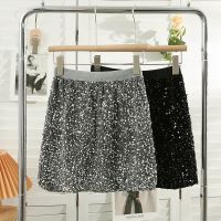 glitter skirt กระโปรงเอวสูง ทรงเอ เข้ารูป ประดับเลื่อม สําหรับผู้หญิง AIXIN