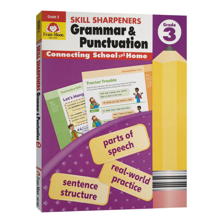 Original English book Evan moor skill sharpeners Grammar & aspiration grade 3 skill pencil