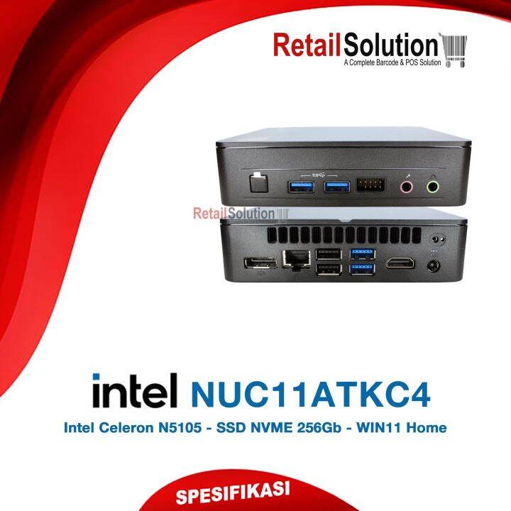 Bundle - Intel NUC NUC11ATKC4 Mini PC Kit SSD 256GB Windows 11 Ori ...