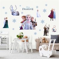 Cartoon  Frozen2 Wall Stickers For Kids Room  Bedroom DIY Wall Decoration  stickers  3D Princess Anna Movie Posters