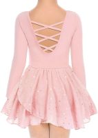 ✖℡☊ Kupokasi Fashion Children Cotton Long Sleeve Leotard for Girls Ballet Dress Gymnastics Outfit with Tutu Dress 4-8 Toddler