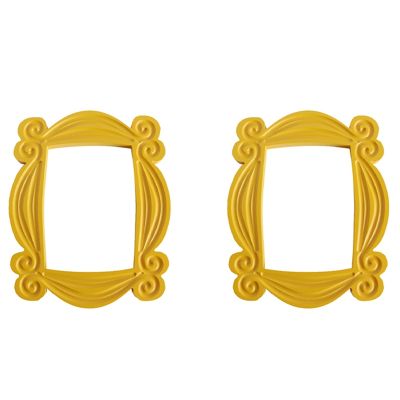 2X Handmade Monica Door Frame Wood Yellow Photo Frames Collectible Home Decor Collection Cosplay Gift