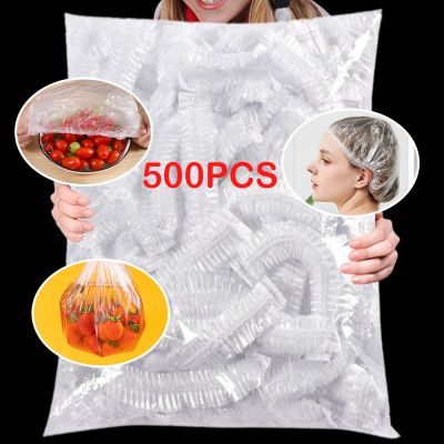 100/200/300/500pcs Saran Wrap Disposable Food Cover Grade Fruit Vegetable Storage Elastic Keeping