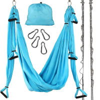 Aerial Yoga Swing with Extension Straps Antigravity Yoga Hammock Aerial Trapeze Sling Inversion Tool for Home Gym Fitness