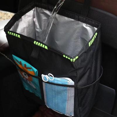 Car Trash Can oxford fabric Garbage Bag For Auto Back Seat Dustbin Waste Rubbish Basket Organizer Storage Bag Car Accessories