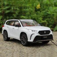 1:24 Crown Kluger Highlander SUV Alloy Die Cast Toy Car Model Sound And Light ของเล่นเด็กของสะสมวันเกิด Gift