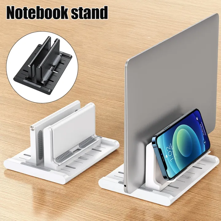 Adjustable Vertical Laptop Stand For Desk Notebook Holder With Phone